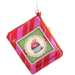 Recipe Book With Santa Glass Ornament -Holiday Decoration Store 1182483 web 2