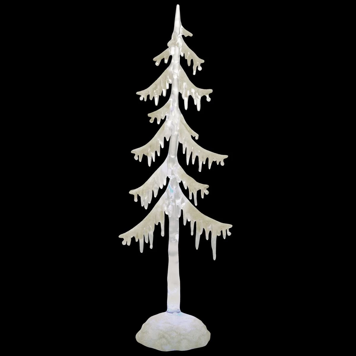 14 Inch Acrylic Tree With Snow LED Display 2 14 Inch Acrylic Tree With Snow LED Display