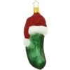 Merry Pickle Glass Ornament With Santa Hat -Holiday Decoration Store 1186138 web 1.default