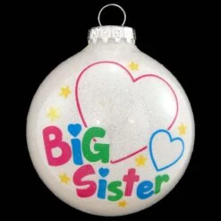 Personalized Big Sister Glass Sparkle Ornament -Holiday Decoration Store 1186168 web 2
