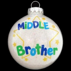 Personalized Middle Brother Glass Sparkle Ornament -Holiday Decoration Store 1186173 web 2