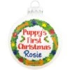 Personalized Puppy's First Christmas Glass Ornament -Holiday Decoration Store 1186199 web 1.default