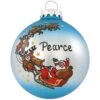 Personalized Santa's Sleigh Swirl Glass Ornament