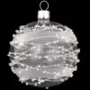 3" Wavy Stripes Beaded Glass Ornament