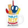 Personalized World's Best Teacher Mug Ornament -Holiday Decoration Store 1186934 web 1.default
