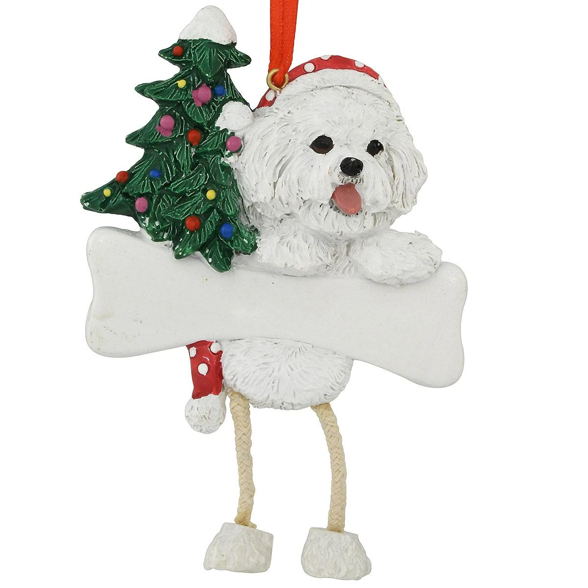 Personalized Bichon Frise Ornament With Dangling Legs 4 Personalized Bichon Frise Ornament With Dangling Legs - Image 2