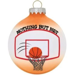 Personalized Nothing But Net Basketball Themed Glass Ornament -Holiday Decoration Store 1187856 web 2
