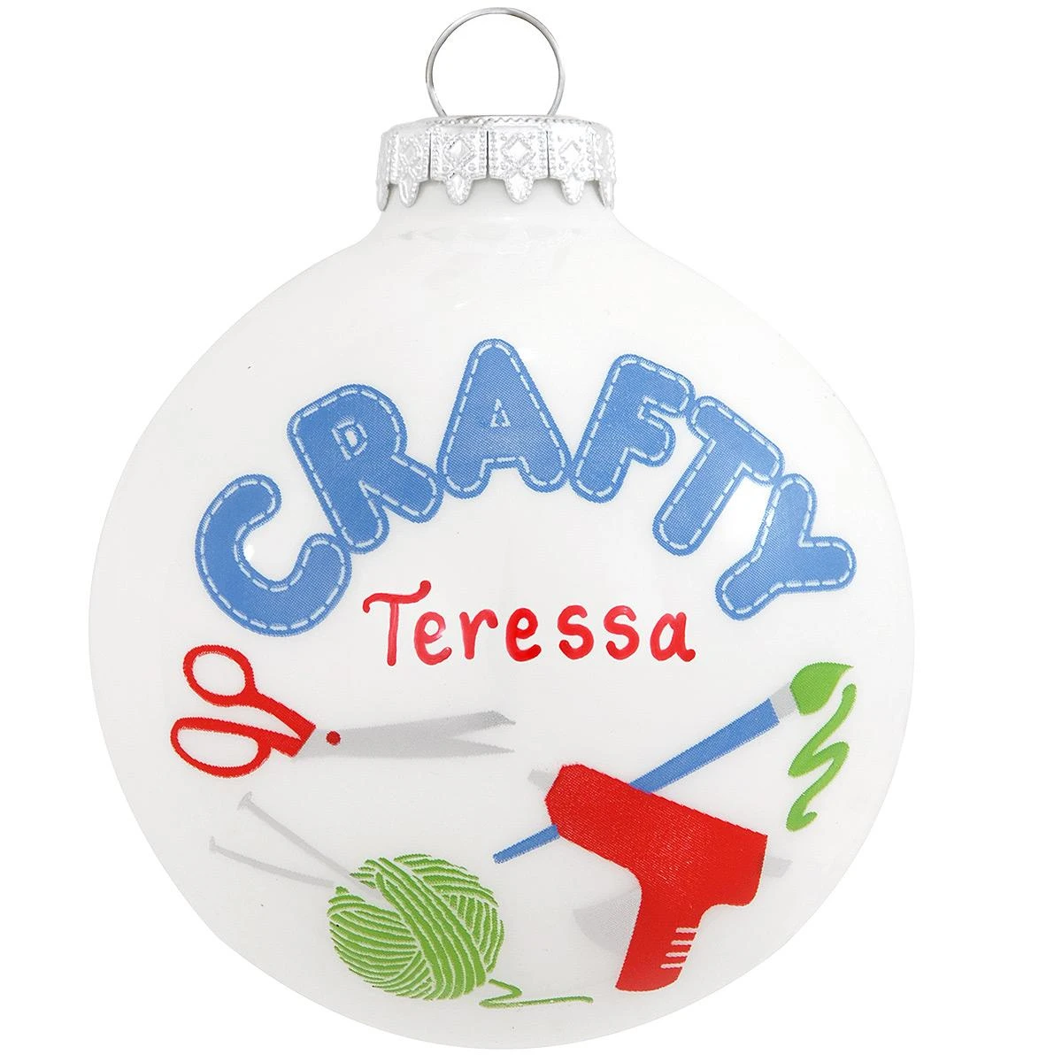 Personalized CRAFTY Glass Ornament 3 Personalized CRAFTY Glass Ornament