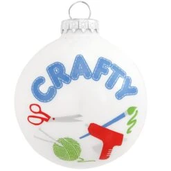 Personalized CRAFTY Glass Ornament 5 Personalized CRAFTY Glass Ornament -Holiday Decoration Store 1188378 web 2