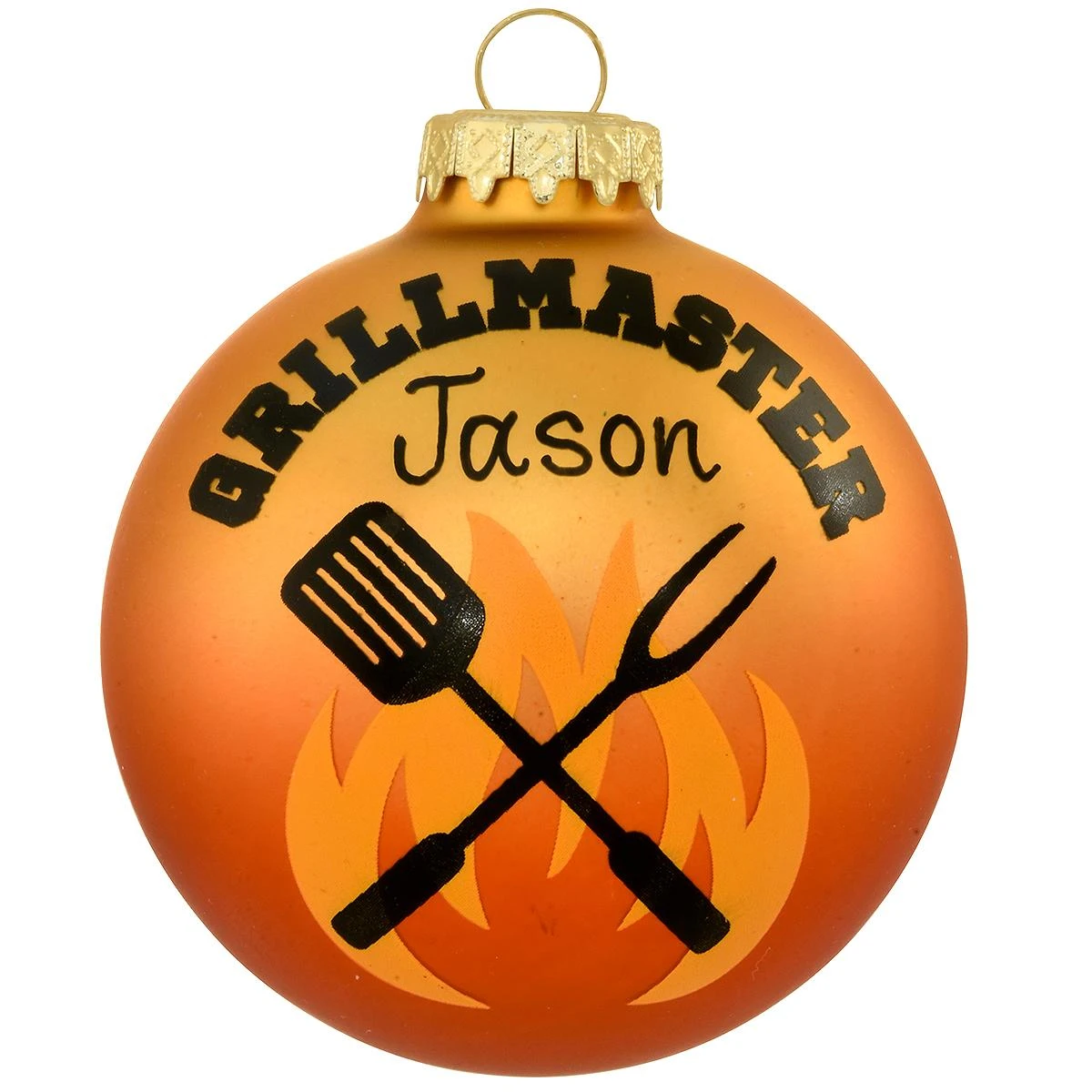 Personalized Grillmaster Glass Ornament 3 Personalized Grillmaster Glass Ornament