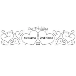 Personalized Our Wedding Hearts Swirl White Glass Ornament -Holiday Decoration Store 1189296 web 4