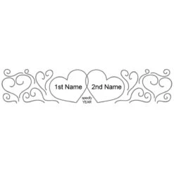 Personalized Heart Swirls Glass Ornament -Holiday Decoration Store 1189297 web 4