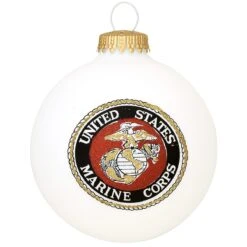 US Marine Corps Teresa Thibault Glass Ornament