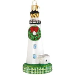 Ocracoke Lighthouse Glass Ornament