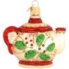 Teapot With Holly Glass Ornament -Holiday Decoration Store 1191906 web 1.default