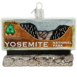 Yosemite National Park Glass Ornament