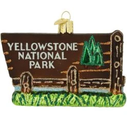 Yellowstone National Park Glass Ornament