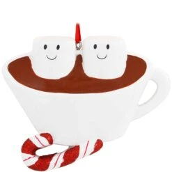 Personalized Hot Cocoa With Two Marshmallows Ornament -Holiday Decoration Store 1192793 web 2