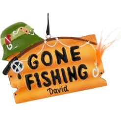 Personalized Gone Fishing Ornament