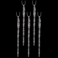 Set Of 20 Spun Glass Icicle Ornaments