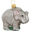 2" Standing Elephant Glass Ornament