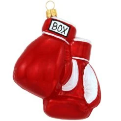 Boxing Gloves Glass Ornament