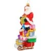 Santa On Sled With Gifts Glass Ornament -Holiday Decoration Store 1193870 web 1.default