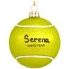 Personalized Tennis Ball Glass Form Ornament