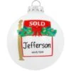 Personalized Sold Sign Glass Ornament