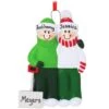Personalized Family Of 2 With Snow Shovel Ornament