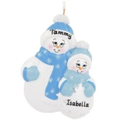 Personalized Snowman With Child Ornament