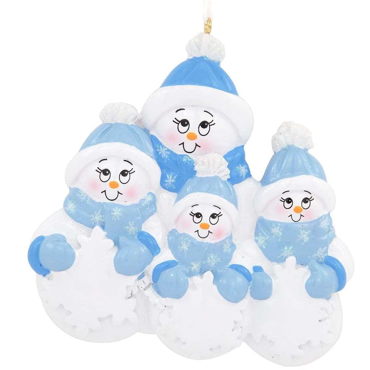 Personalized Snowman Group Of 4 Ornament 4 Personalized Snowman Group Of 4 Ornament - Image 2