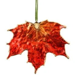 Burnt Orange Maple Leaf Ornament