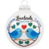 Personalized Lovebirds With Heart And Branch Glass Ornament -Holiday Decoration Store 1195382 web 1.default