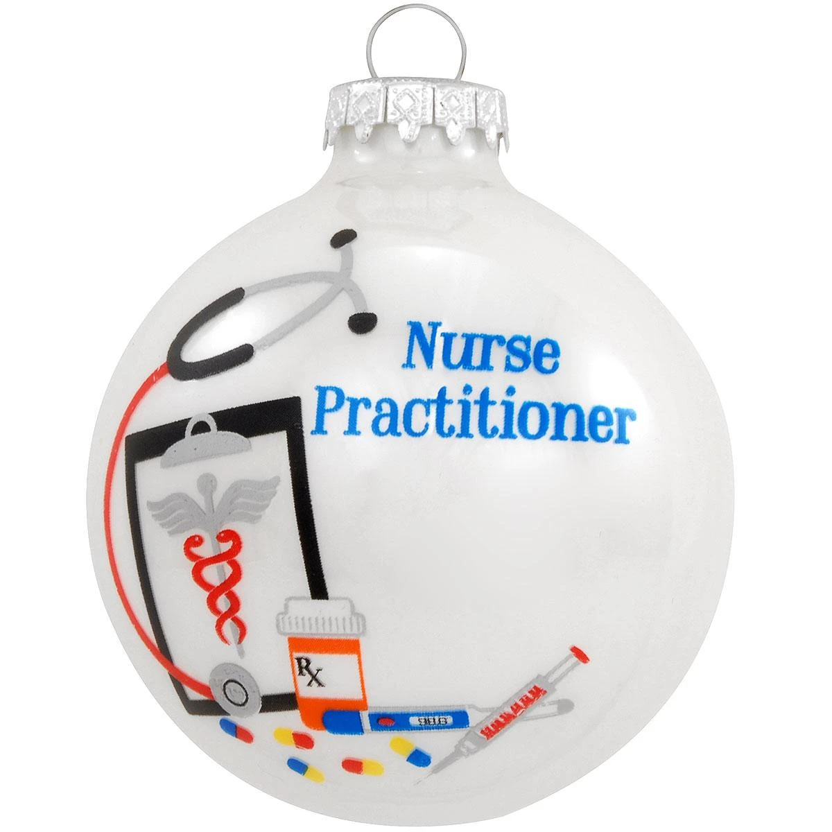 Personalized Nurse Practitioner Glass Ornament 4 Personalized Nurse Practitioner Glass Ornament - Image 2