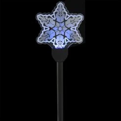White/Blue LED Oscillate Snowflake Pathway Marker Set Of 3