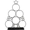 Black Metal Tree With Star 6 Ornament Display Stand