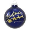 Personalized Christmas Sleigh Blue Glitter Glass Ornament 2 Personalized Christmas Sleigh Blue Glitter Glass Ornament -Holiday Decoration Store 1196576 web 1.default