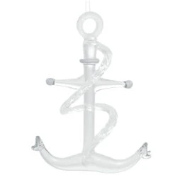 Anchor Clear Spun Glass Ornament