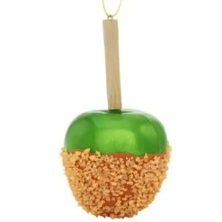Caramel Apple Glass Ornament