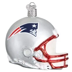 New England Patriots NFL Football Helmet Glass Ornament