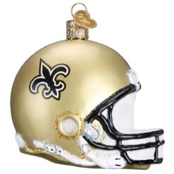 New Orleans Saints NFL Football Helmet Glass Ornament