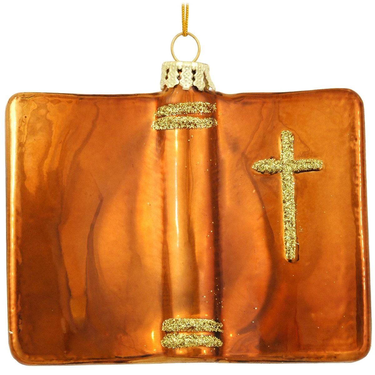 Bible With Bethlehem Scene Glass Ornament 4 Bible With Bethlehem Scene Glass Ornament - Image 2