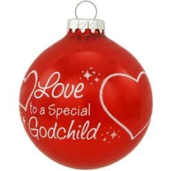 Personalized Love To A Special Godchild Shiny Red Glass Ornament 5 Personalized Love To A Special Godchild Shiny Red Glass Ornament -Holiday Decoration Store 1199138 web 2