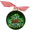 Our First Christmas 4 Inch Glass Ornament With Tree Design 1 Our First Christmas 4 Inch Glass Ornament With Tree Design -Holiday Decoration Store 1199374 web 1.default