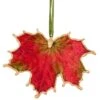 Dark Red Sugar Maple Leaf Ornament