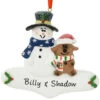 Personalized Snowman With Dog Resin Ornament 2 Personalized Snowman With Dog Resin Ornament -Holiday Decoration Store 1199799 web 1.default