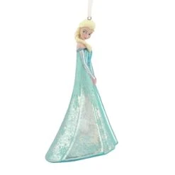 Elsa Frozen Princess Glass Ornament