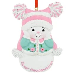 Personalized Snowman Sweet Granddaughter Ornament 5 Personalized Snowman Sweet Granddaughter Ornament -Holiday Decoration Store 1200137 web 2