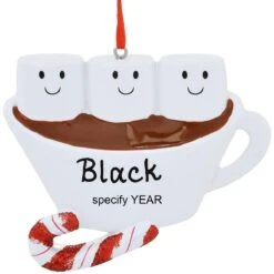 Personalized Hot Cocoa Family Of 3 Ornament